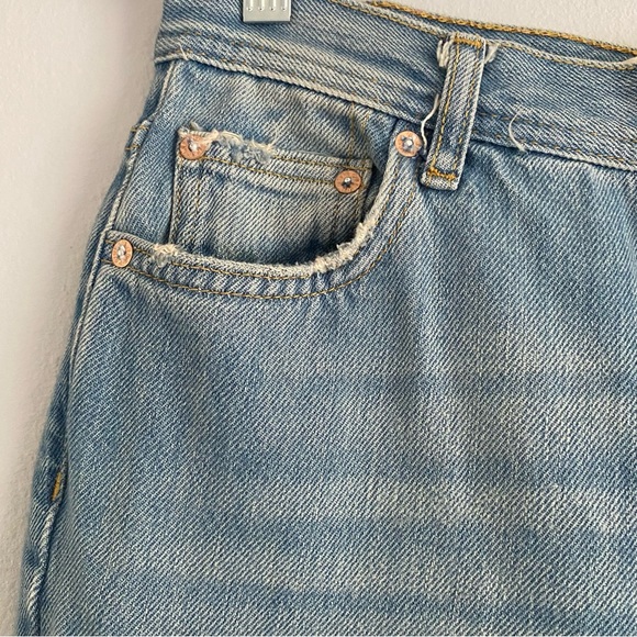 Free People We the Free Maggie Mid-Rise Straight Leg Jean in Light Stone Wash - Picture 10 of 11